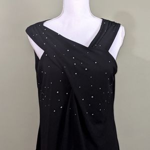 Black Sparkle Long Top
